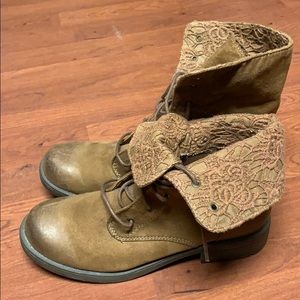 Brown suede boots